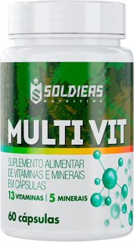 Soldiers Nutrition, Multivitamínico 60 Caps – 5 Minerais – 13 Vitaminas – Soldiers Nutrition