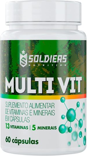 Soldiers Nutrition, Multivitamínico 60 Caps – 5 Minerais – 13 Vitaminas – Soldiers Nutrition