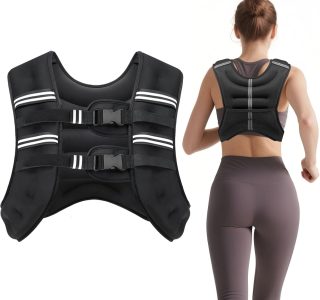 Colete pesado para homens e mulheres, 3,6 kg/5,4 kg/7,3 kg/9,1 kg, colete de peso com listras refletivas para treino, treinamento de força, corrida, fitness, construção muscular, perda de peso