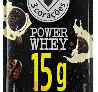 3 Corações Bebida Láctea Cappuccino Power Whey Cookies n’Cream 15g de Proteína com Cafeína 250ml – 12 unidades