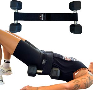 Cinto Faixa Treino Elevação Pélvica Glúteos e Pernas Peso Ajustável