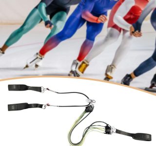 Deevoka Cinto de Tração Ajustável para Treinamento de Resistência em Pista Curta de Patinação.