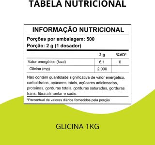 Glicina em pó 4well 1kg Sem sabor