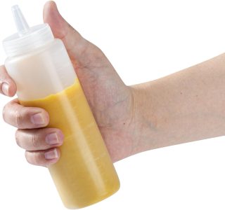 Garrafa de plástico para espremer, garrafa de condimento – transparente – plástico premium – 236 ml – ponta de precisão – 1 caixa – Restaurantware