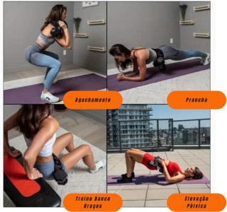 Cinto Faixa Treino Elevação Pélvica Glúteos e Pernas Peso Ajustável