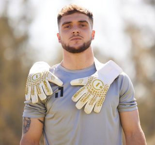 Luva Goleiro Profissional N1 Scorpius 2.0 Cor:Golden, Tamanho:8