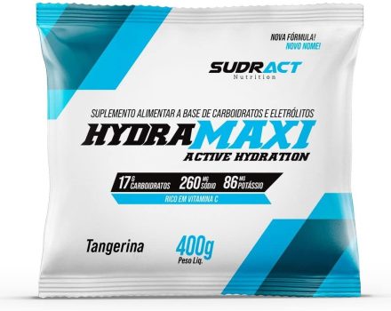 Isotônico em pó Hydramaxi Sudract – Rende até 10 litros – Energy Drink – Pré e durante os treinos (Tangerina)