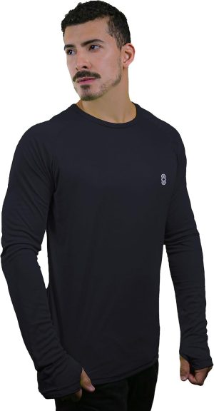 Camiseta Skube Com Proteção UV 50+ Dry Fit Segunda Pele Térmica Tecido Termodry Manga Longa Dedeira