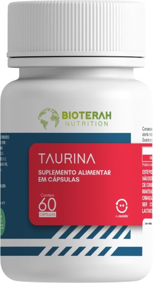 Taurina 60CAPS BIOTERAH – 1000mg por Dose Suplemento Alimentar Auxilio Treino