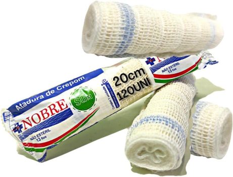 Atadura De Crepom 13 Fios – 20cm X 1,80m – 120 Rolos