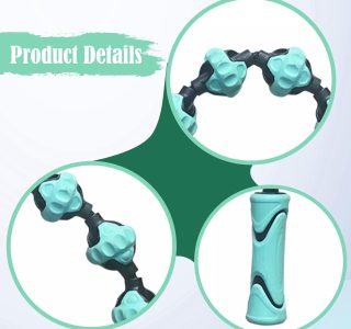 oshhni Rolo de massagem para homens e mulheres, flexível, compacto, manual, confortável, ferramenta de massagem muscular, versátil para cintura, costas,