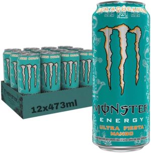 Pack de Monster Mango Loco Ultra Fiesta Zero Açúcar 473ml – Unidade 6 unidades