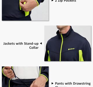 TBMPOY Conjunto de 2 peças de agasalho masculino para corrida, casual, atlético, aquecimento, zíper completo