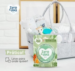 Zero a dois, Bolsa Térmica para Bebê, Alivia a cólica, Com blister, Verde