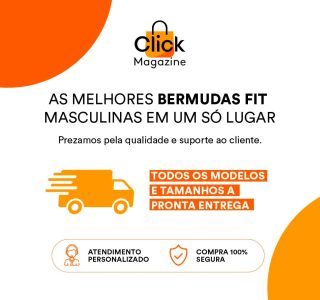 Shorts Duplo Masculino 2 em 1 Bermuda Dry Fit Treino Calção com Bolso Celular Academia Fitness Musculação CLICK MAGAZINE