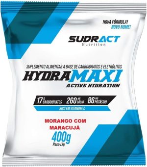Sudract Hydramaxi Isotônico Em Pó – 400G Refil Morango Com Maracujá – Nutrition