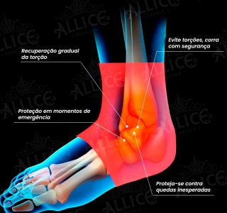 Tornozeleira Ortopédica de Compressão Ajustável – Suporte para o seu Treino e o Dia a Dia!