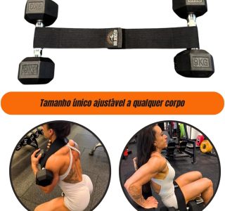 Cinto Faixa Treino Elevação Pélvica Glúteos e Pernas Peso Ajustável