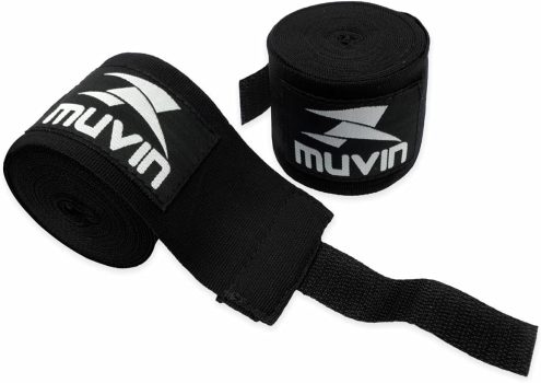 Bandagem Elástica Muvin 3 Metros Com Fechamento em Fecho de Contato e Alça Para Polegar – Atadura de Proteção Para Mãos e Punhos – Faixa de Boxe – Muay Thai – MMA – Artes Marciais – Treino – Unissex