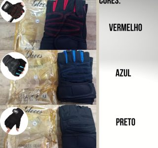 Luva Academia Meio Dedo com Proteção Antiderrapante para Musculação, Crossfit, Treino e Ciclismo. Protector Palmar Almofado com Ajuste em Velcro no Pulso, Unissex.