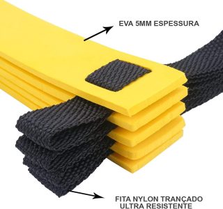 Kit Funcional Escada + Corda + 10 Pratos + 10 Cones Treino, Cones Academia, Chapéu Chinês, Escada de Agilidade, Corda de Pular, Kit Musculação, Kit Futebol, Treino Futebol