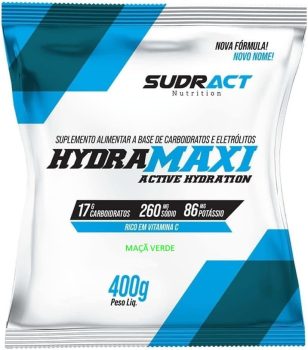 Sudract Isotônico Em Pó Hydramaxi – Rende Até 10 Litros – Energy Drink – Pré E Durante Os Treinos (Maçã Verde)