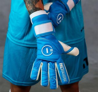 Luva de Goleiro Campo e Society Profissional N1 Sirius Cor:Blue, Tamanho:9