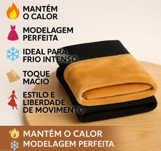 Meia Calça Térmica Forrada Plus Size com Lã Peluciada Veste 42 ao 52 Valoriza Pernas, Super Quente, Confortável e Elegante e Quentinha no Inverno