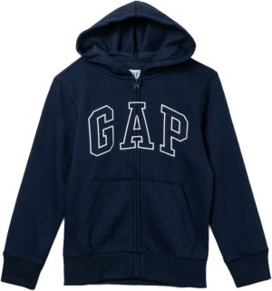 GAP Moletom com capuz e zíper completo com logotipo para meninos