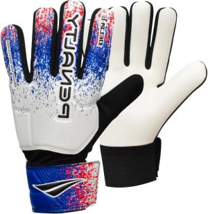 Luva de Goleiro Penalty Adulto Delta 1 Para Todos os Pisos Cor:Branco+Azul;Tamanho:8;Gênero:Unissex