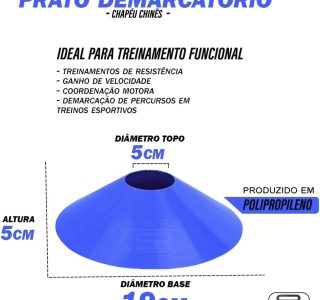 Escada Funcional + 10 Cones Furados C/Barreiras + 10 Pratos (Kit 1)