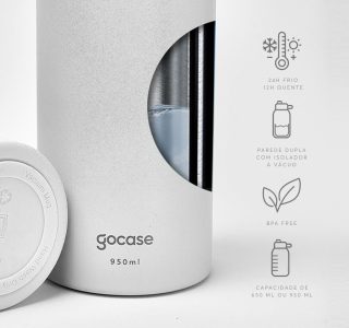 Garrafa Térmica Fresh Gocase Preta 950mL