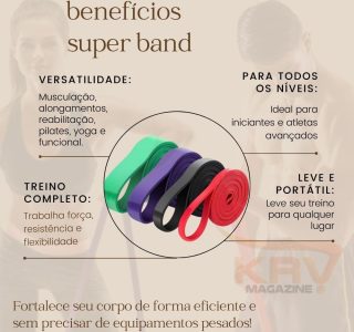 Super Band Elástico Para Exercícios Faixas Para Treinamento de Força e Resistência de Alta Intensidade e Qualidade Premium