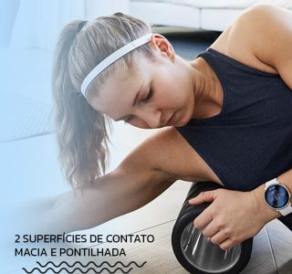 Rolo de Liberação Miofascial EVA e PP – Preto e Branco 30CM Premium