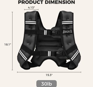 BAGAIL Colete com peso de 2,3 kg/4,5 kg/5,4 kg/6,8 kg/9,1 kg/11,3 kg/13,6 kg com bolsa removível para telefone, colete para mulheres, homens, caminhada, perda de peso, treinamento, corrida