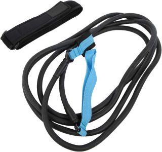 Cinto de Resistência à Natação, 4m, Exercitador de Natação, Trela de Tração, Corda de Resistência à Natação Com Faixa de Cintura Ajustável (4MM*12MM*4M)