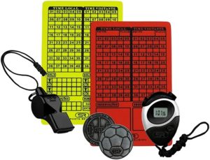 Kit Apito Fox 40 Pearl + Cronômetro + Moeda + Cartão Árbitro