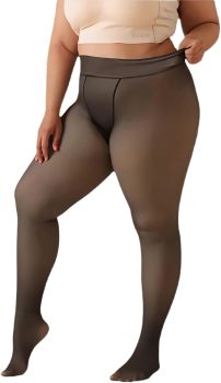 Meia Calça Térmica Forrada Plus Size com Lã Peluciada Veste 42 ao 52 Valoriza Pernas, Super Quente, Confortável e Elegante e Quentinha no Inverno