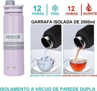 Garrafa Térmica De 304 Aço Inox De Água Manter A Vácuo 750ml (Roxo)