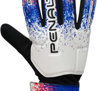 Luva de Goleiro Penalty Adulto Delta 1 Para Todos os Pisos Cor:Branco+Azul;Tamanho:8;Gênero:Unissex