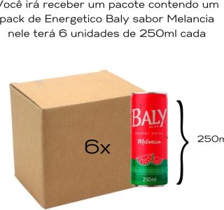 Energético Baly Melancia Pack 6unx250ml