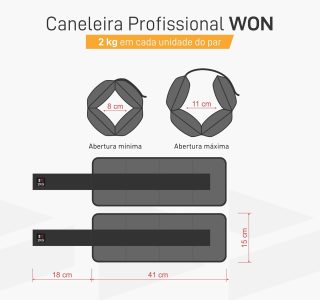 Par Caneleira de Peso 2 Kg Tornozeleira de Peso, Glúteos, Treino em Casa, Treino para Pernas, Academia, Fitness, CrossFit, Musculação, Funcional