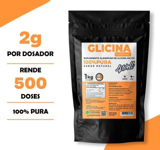 Glicina em pó 4well 1kg Sem sabor