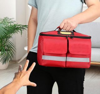 Esquirla Saco de primeiros socorros kit de primeiros socorros saco vazio leve à prova dwaterproof água caso kit de emergência saco de primeiros socorros para, Vermelho