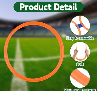 Pacote de 24/30/48/96 Anéis de agilidade de 38 cm Speed Training Hopscotch Rings Círculo Plástico Argolas de Agilidade Barreiras para Atleta Exercício Futebol Futebol Ginástica Jogos Prática Footwork