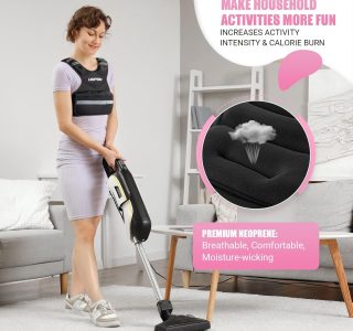 Colete feminino com peso ajustável de 2,7 a 5,4 kg, com 6 pesos de ferro, ótimo colete pesado com bolsos e tiras refletivas para corrida, caminhada, treino e treinamento de força