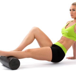 ProsourceFit Rolo de espuma extra firme de alta densidade para terapia muscular e exercícios de equilíbrio, 30 x 15 cm, preto