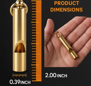 Apito de latão mais alto | Melhor apito de emergência premium | Uma peça | Apito de sobrevivência ao ar livre | Chaveiro ou pendurar em seu pescoço e levá-lo para qualquer lugar!