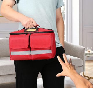 Esquirla Saco de primeiros socorros kit de primeiros socorros saco vazio leve à prova dwaterproof água caso kit de emergência saco de primeiros socorros para, Vermelho