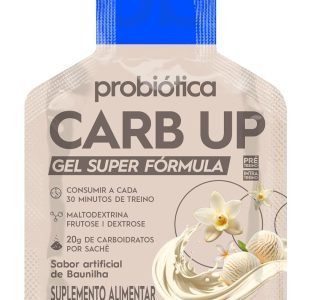 Carb UP Gel Super Fórmula -Baunilha, Probiótica, 10 Sachês 30g